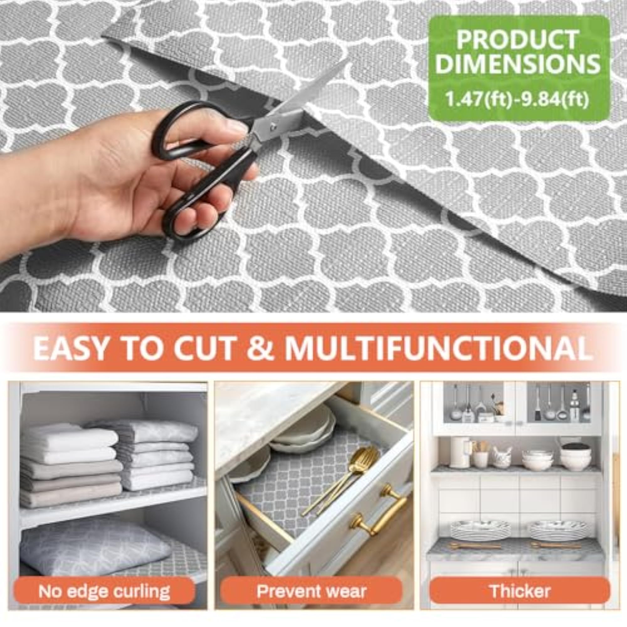PVC Check Anti-Slip Waterproof Cabinet Liner Mat