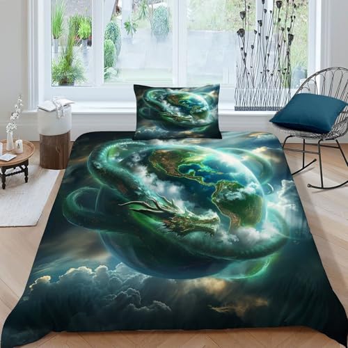 Dragon housse de couette microfibre parure lit ado - 3