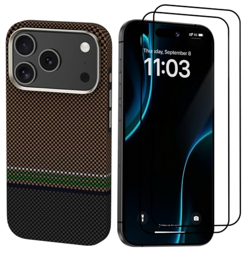 BENKS ArmorPro �P�u���[�A���~�h�@�ۃP�[�X�iiPhone 17 Pro�p�j+Ultra Shield HD �K���X�t�B���� 2���Z�b�g