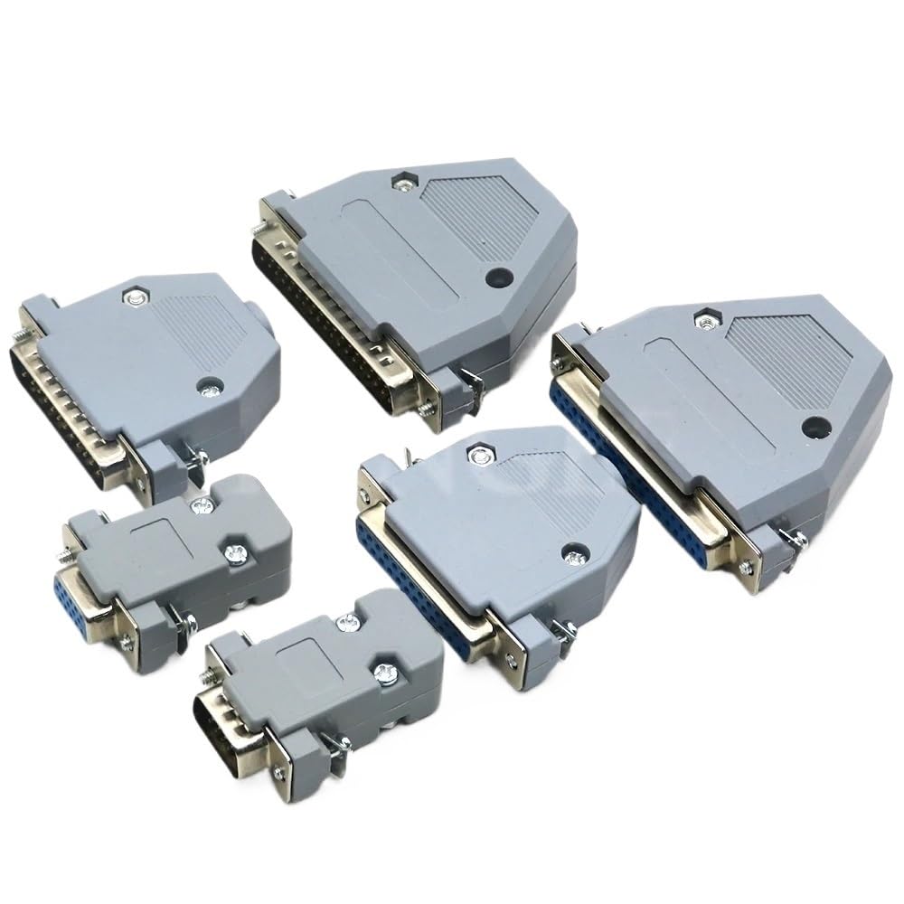5PCS DB9 DB15 DB25 DB37 Adapter Connector Serial Plug Connectors Ho*/le pin Female Port Socket Plastic Case(DB37,Female)
