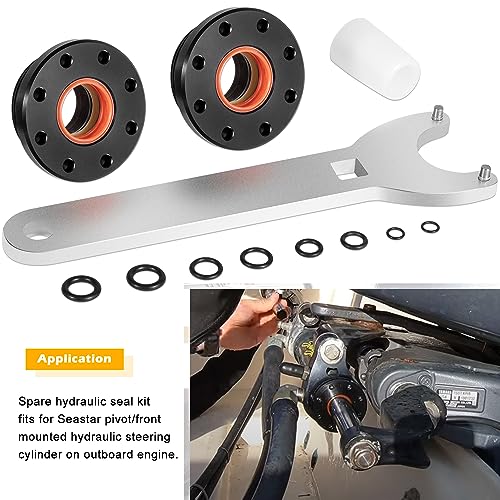 Image of HC5345 Seal Kit For SeaStar Hydraulic Steering Cylinder Seal Kit with Pin Wrench HS5157 compatible with HC5340, HC5341, HC5342, HC5343, HC5344, HC5345,HC6750, HC6751