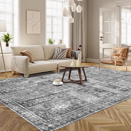 Tapete vintage lavable 6' x 9' para interiores miniatura 2
