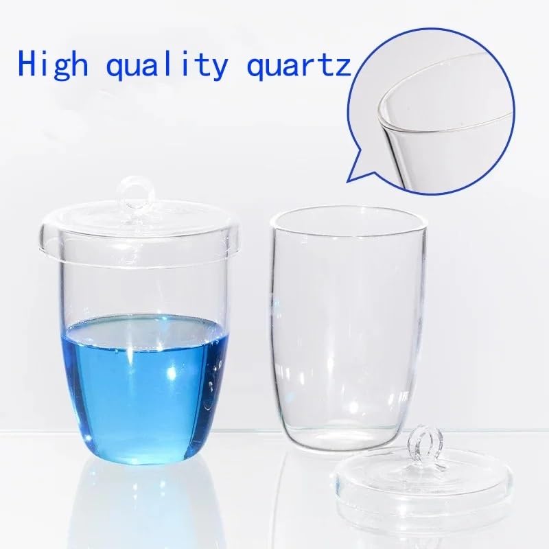 1pc High-Purity Quartz Crucible with Lid - 200ml Lab-Grade, High-Temperature Acid & Alkali Resistant