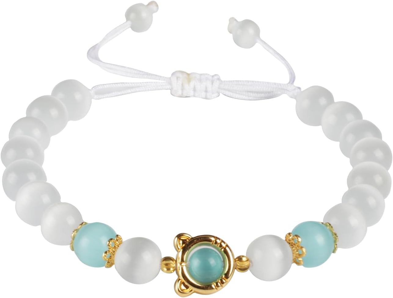 Cat's Eye Stone Bracelet Triple Protection Healing Crystal Bracelet Cat's Eye Stone Bracelets for Women Cat Gifts