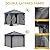 DWVO Hardtop Gazebo 10x10ft Heavy Duty Galvanized Steel Outdoor with Nettings and Curtains, Vertical Stripes Roof for Patio, Backyard, Deck, Lawns, Grey