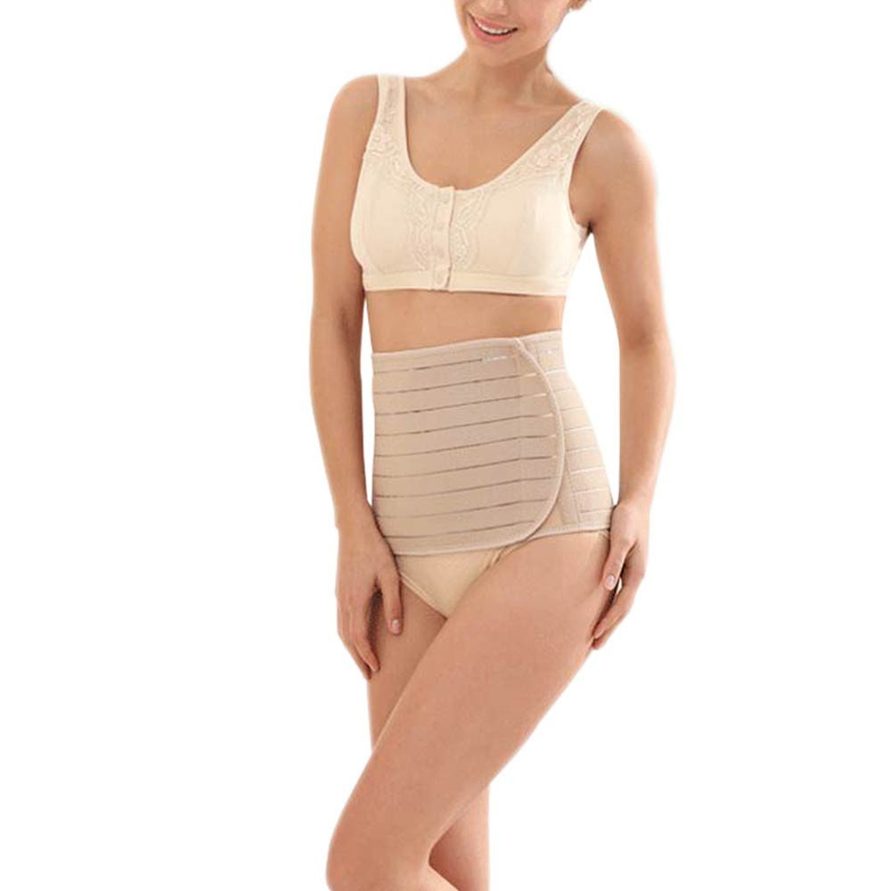 LondonExpress Body Shaper Slimming Support Band Belly Waist Belt Tummy Postpartum Recovery Hot Trainer Womens Trainer Corset Control for Weight Loss Shapewear Trainer Invisible Trimmer, Beige