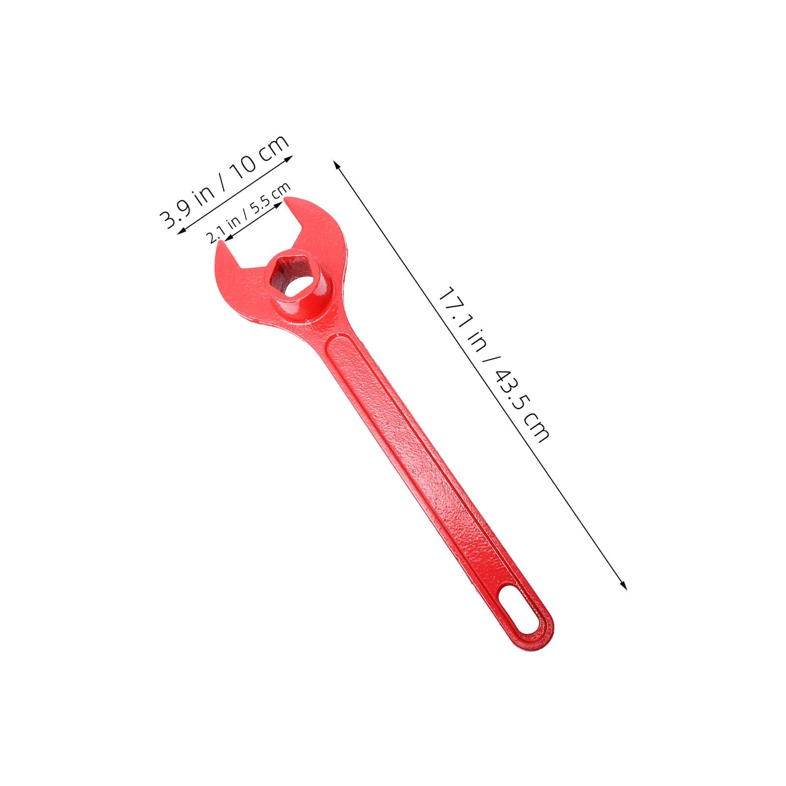 Llave Hexagonal para Hidrantes contra Incendios Herramienta Metálica Roja de Gran Tamaño Resistente y Multifunción para Uso Exterior Emergencias y Rescates