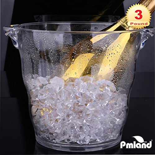Pmland Clear Acrylic Ice Rocks Crystals Gems - 1 Inch Length 3 Lbs Bulk Bag For Vase Filler Table Scatter Party Wedding Arts Crafts Decoration Display Idea #TOP4