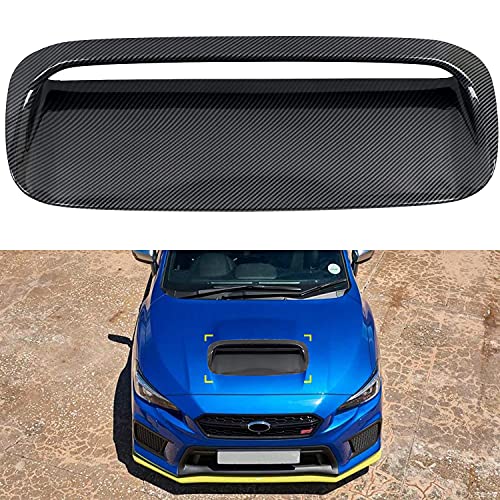 CTH for Subaru WRX STI 2015-2018 Front Hood Scoop Upper Air Intake Decorative Cover Trim Car Accessories 1pc (Carbon Fiber Black)