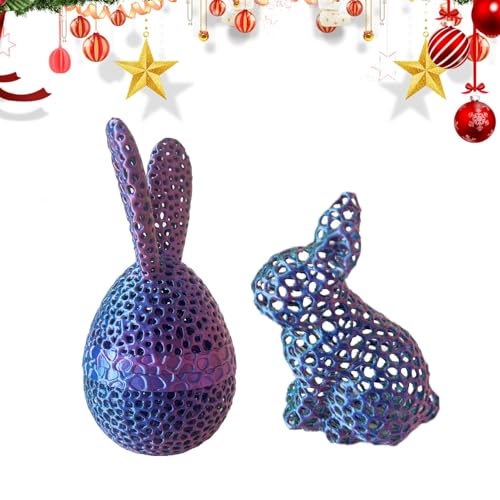 Huevos de conejo - Juguetes de Pascua seguros, huevos de estructura sólida | Los huevos de conejo ideales con un diseño hueco único ofrecen un hermoso efecto ligero, un juguete de material ABS de