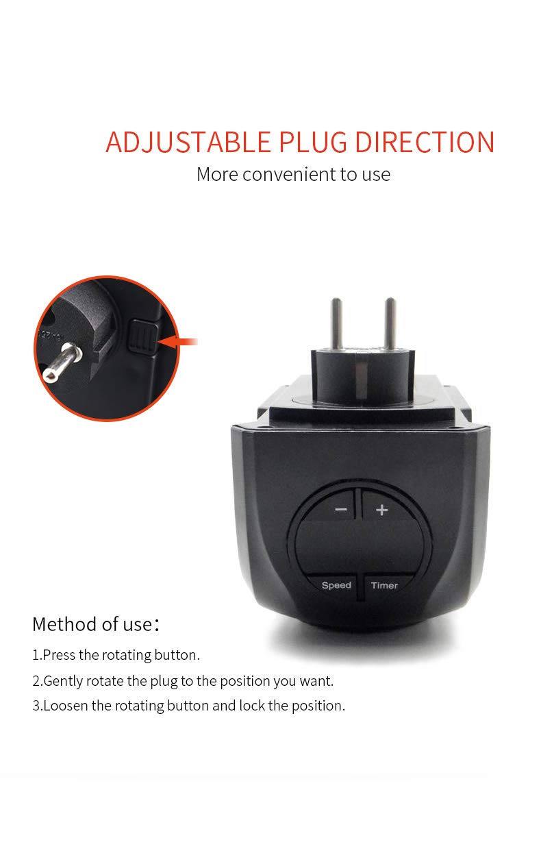 Wealth Mini termoVentilatore, Domestico Parete riscaldatore Elettrico, Stufa a Mano più Caldo 400W Portable Socket risCaldatori Cucina Bar Bagno Hotel in Viaggio