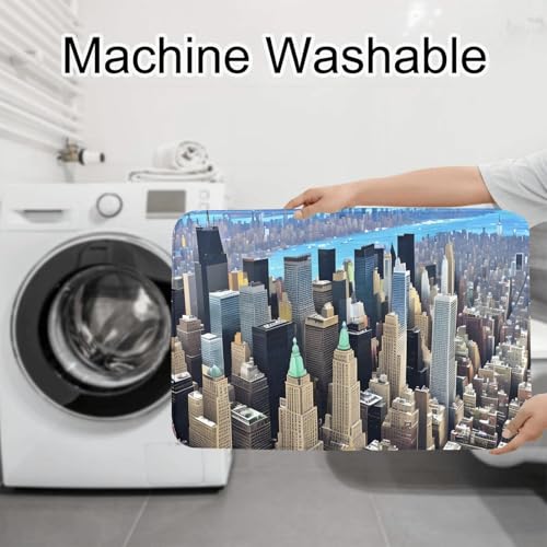 Tapis de salle de bain imprimés New York set de 3 pièces de sol - 8