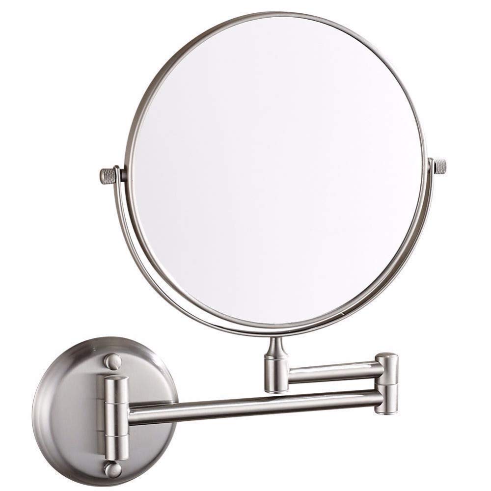 An der Wand montierte Make-up-Spiegel, vergrößernd, ausziehbar, Stabiler, Verstellbarer Kosmetikspiegel, Rasier- und Badezimmer-Kosmetikspiegel (Color : 3X, Size : 6inch)