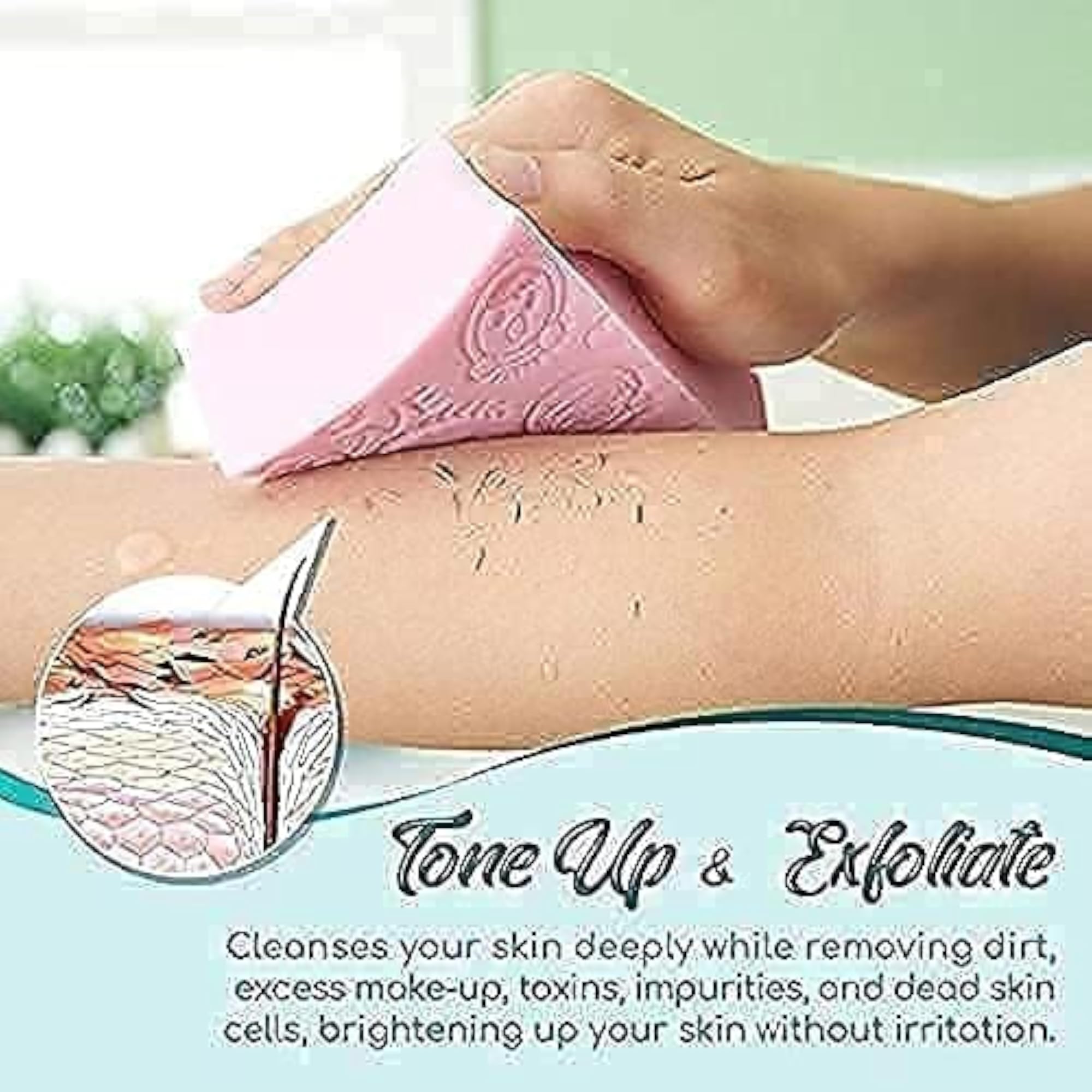 Ultra Soft Exfoliating Bath Sponge Pack of 4