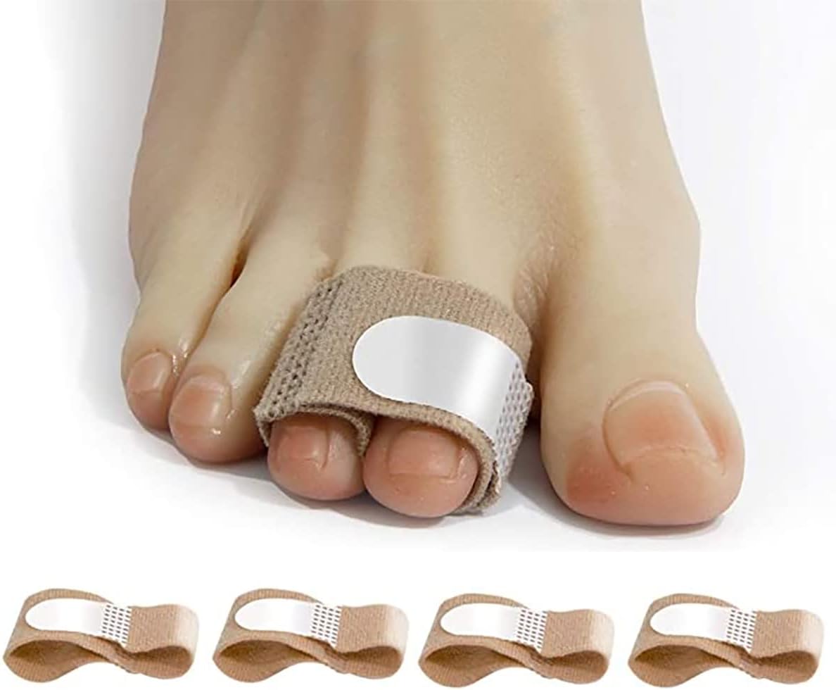 Bunion Correction Device, toe valgus correction cloth, big toe bunion splint, relieve bunion pain, used for overlapping toes, bunions, big toe alignment, and preventing blisters (4 pcs)