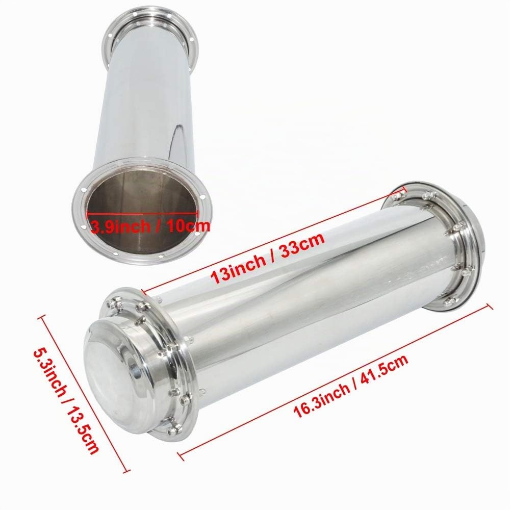 Moumou wasserdichte Zeitkapsel aus Edelstahl, korrosionsbeständig, langlebig,verschließbar, Behälter für die Zukunft 16.3 Inch / 41.5cm