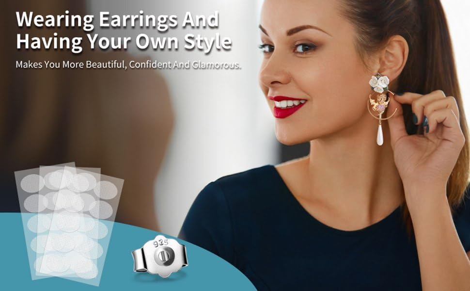Image of XELYTON Ear Lobe for Support Earrings, Patches Ear lobe Support for Heavy Earring, Invisible Sticker tape, Transparent EarLobe Tapes Ear Lifts Patches (Pack of 200)