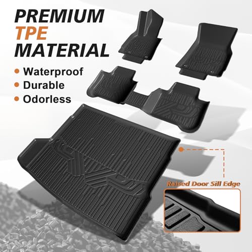 Image of TripleAliners Floor Mats & Trunk Mat All Weather Liners Compatible with 2025 2026 BMW X3 Accessories TPE Cargo Custom Fit Anti-Slip Odorless Full Set Liners Protection(Floor Mats & Trunk Mat)