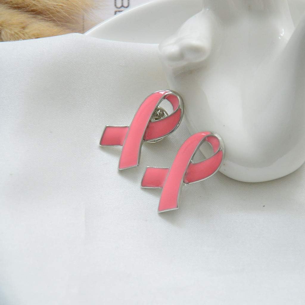 VOANZO 10Pcs/Set Womens Jewelry Enamel Pink Ribbon Brooch Pins Surviving Breast Cancer Awareness Hope Lapel Buttons Badges - Image 5