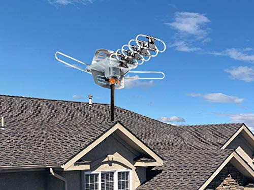 Antenne extérieure motorisée 360 avec télécommande câble 12m