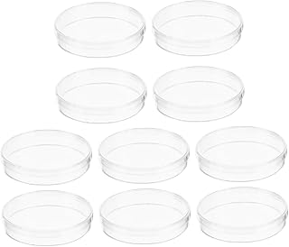 CHILDWEET 10pcs Culture Plate Culture Dish Agar Petri Dishes Laboratory Petri Plate Science Projects Dishes Lab Petri Dishes Agar Dish Scientific Dish Stapler with Cover Plastic