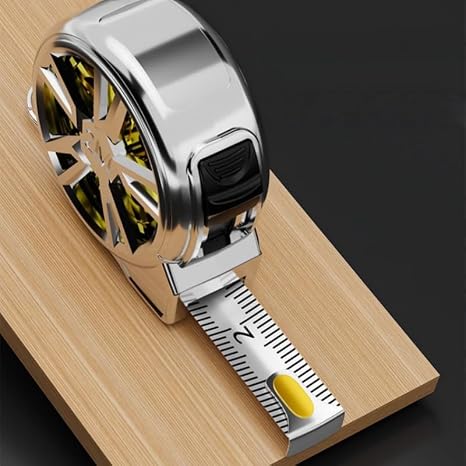 Mini Keychain Tape Measure Retractable Steel Design 78.74 Inch (2m) Metric Delicate Small Ruler for Home DIY Travel, Golden