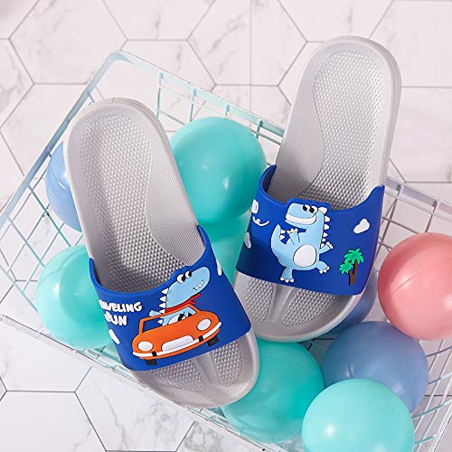 Girls Boys Slide Sandals, Kids Dinosaur Water Shoes Shower Pool Slipper Home Slippers3