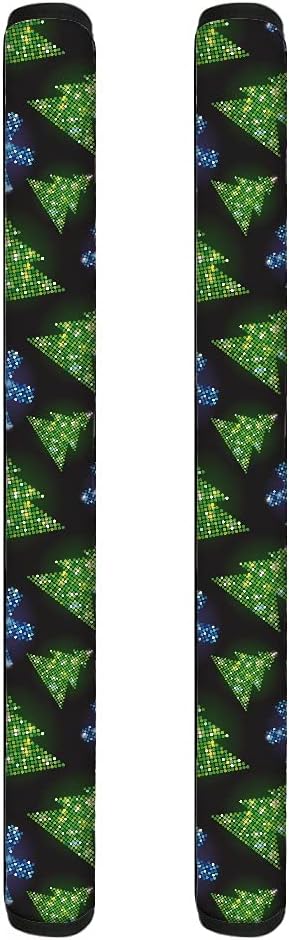 Freewander Fridge Handle Cover 4PCS for Microwave Oven Washable Anti-Static Keep from Food Stains Liquid Fingerprints Oil Stain, Christmas Tree