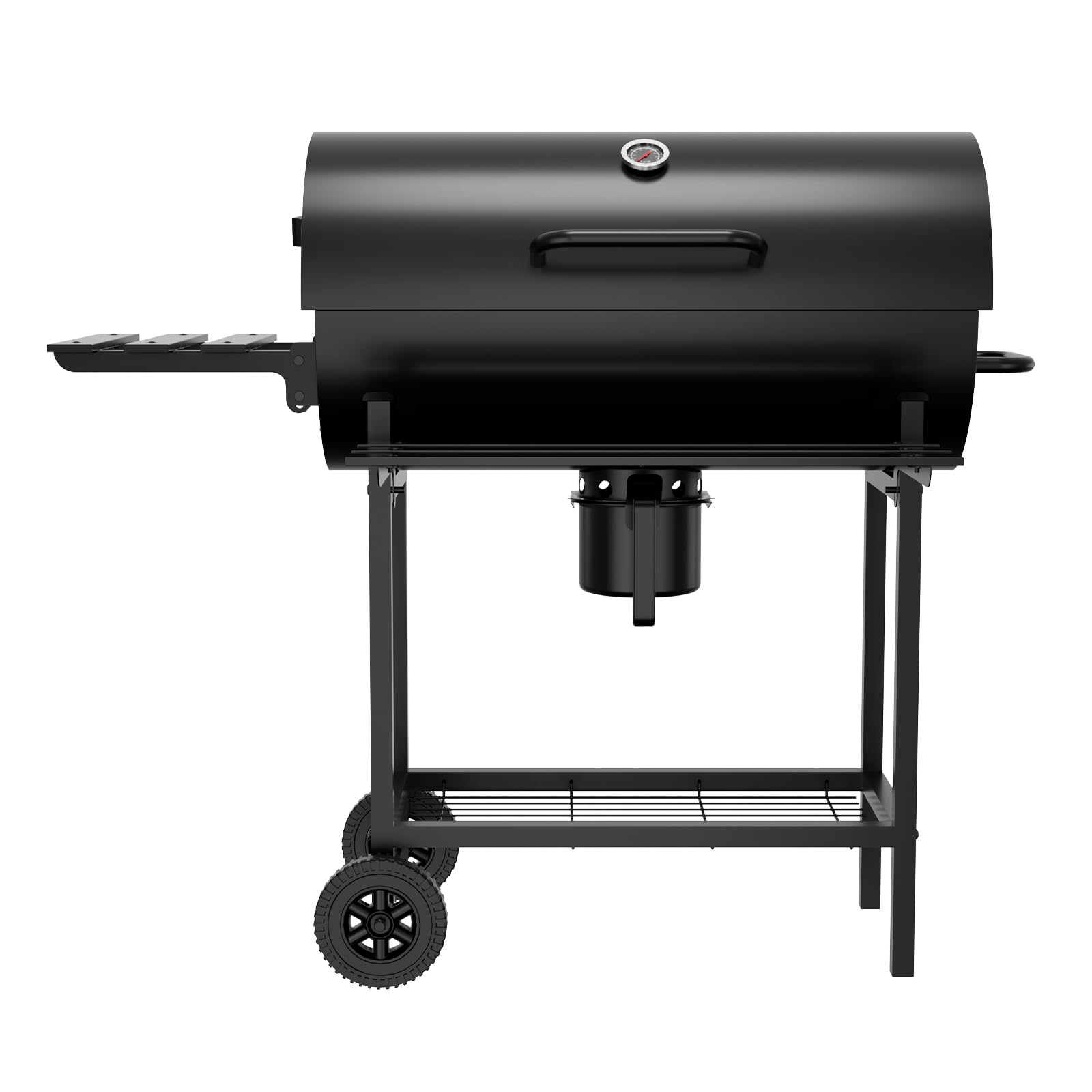 TEENO Grand Barbecue Charbon de Bois XXL,Thermomètre | Tiroir à Cendres,Gants anti-brûlures, Évent Réglable,Grand Barbecue au Charbon de Bois (Avec couvercle en tissu)