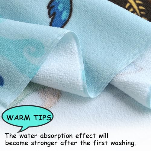 Image of NovForth Kids Beach Towel for Boys Girls, Hooded Bath Towel Wrap, Toddler Pool Towel with Hood
