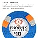 Brybelly Phoenix Real Clay 10-gram Poker Chips (50-Pack, $10) - Ultra Premium Casino Style Poker Chips