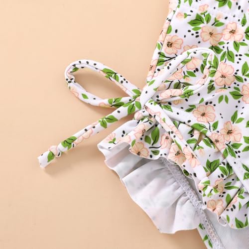 Image of HAPPYMA Baby Swimsuit Toddler Girl Bathing Suit Summer Stripe Bikini Set Beach Two Piece Swim Wear