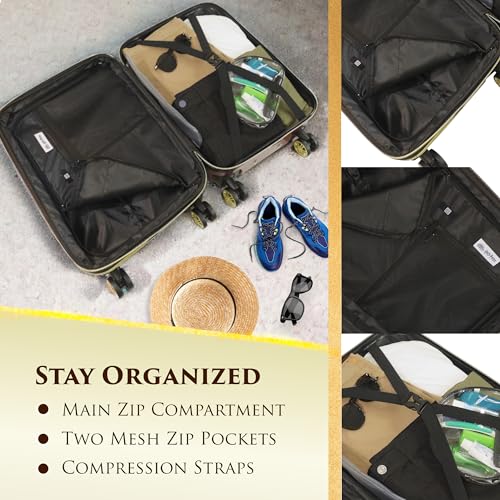 FUL Harry Potter Rolling Luggage, Hogwarts Express Hardshell Suitcase with Spinner Wheels, Burgundy, 21 Inch3