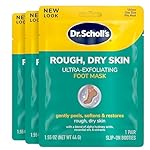 Dr. Scholl's Rough, Dry Skin Ultra Exfoliating Foot Peeling Mask, 3 Pairs Moisturizing Socks Gently Peels and Softens, with Urea, Dry Skin Callus Remover for Feet