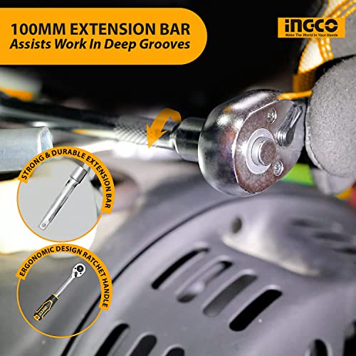 Image of INGCO 12 Pcs 1 /4 inch socket set
