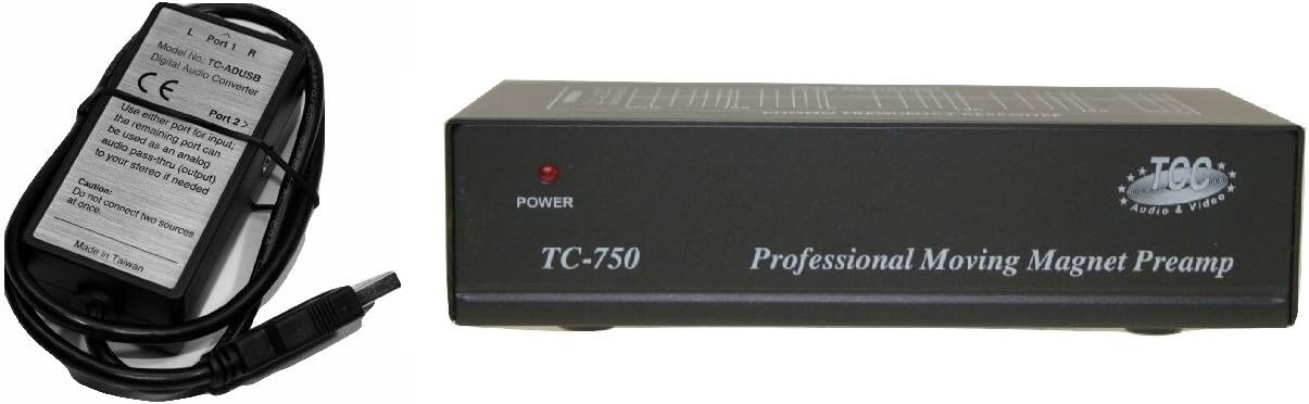 Technolink TC-750 Audiophile RIAA Phono Preamp, 85dB S/N, Black or Silver, Your Choice (Black w/ 1000mA Adaptor Upgrade)