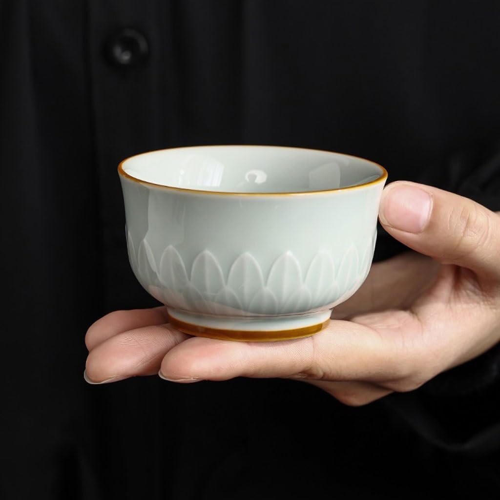 セラミックティーカップ 絶妙な中国セラミックティーカップホストカップカンフーティーセットティーカップシングルティーカップ 小さなティ
