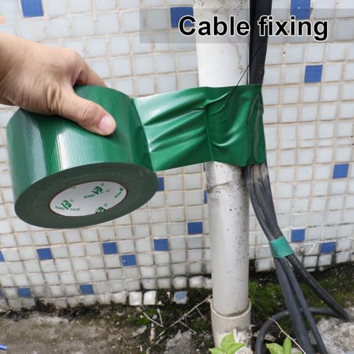 Image of BOMEI PACK 1Pack 4inch Duct Tape Heavy Duty Waterproof Dark Green 9Mil