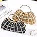 Eautyba Women's Fashion Round Handle Rhinestone Decorated Evening Bag Tote Party Handbag Golden
