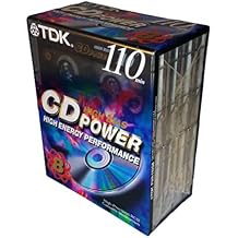 TDK CD Power 110 High Bias High Energy Performance Blank Audio Cassette Tapes - 8 Pack