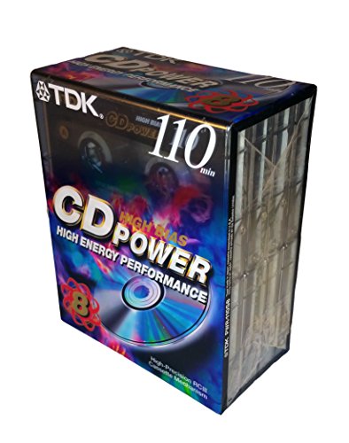 TDK CD Power 110 High Bias High Energy Performance Blank Audio Cassette Tapes - 8 Pack