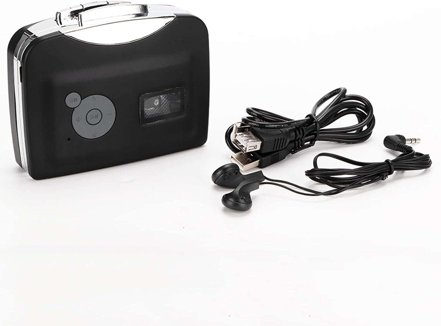 Portable Cassette to MP3 Converter with Headphones, Transfer Cassettes Tapes to USB Flash Drive in MP3 Format, Plug and Play