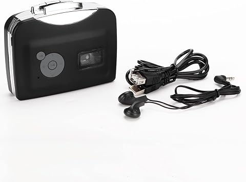 Cassette Player, Portable from Tapes to MP3 Converter Audio Music Player Capture Cassette Recorder USB Cassette Digital Tape MP3 with Headphones
