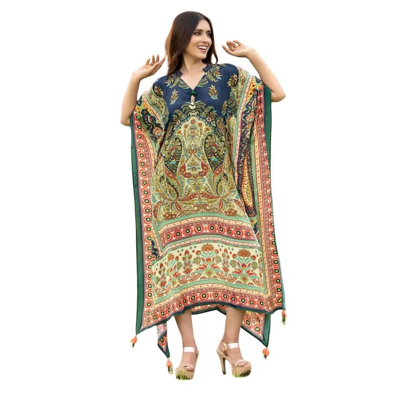 FREYAA Chic Blue Long Kaftan with Printed Patterns - Review, Price and Buying Guide
