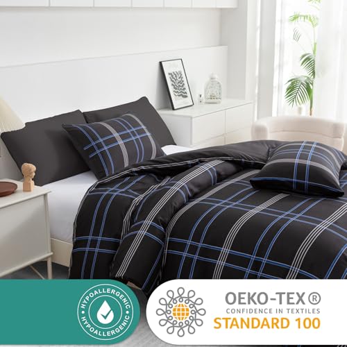 Pamposh Double Duvet Set – Brushed Microfiber Double Duvet Cover - Hypoallergenic Quilt Cover Bedding Sets 3 Pcs With Zipper Closure For All Seasons - Image 6