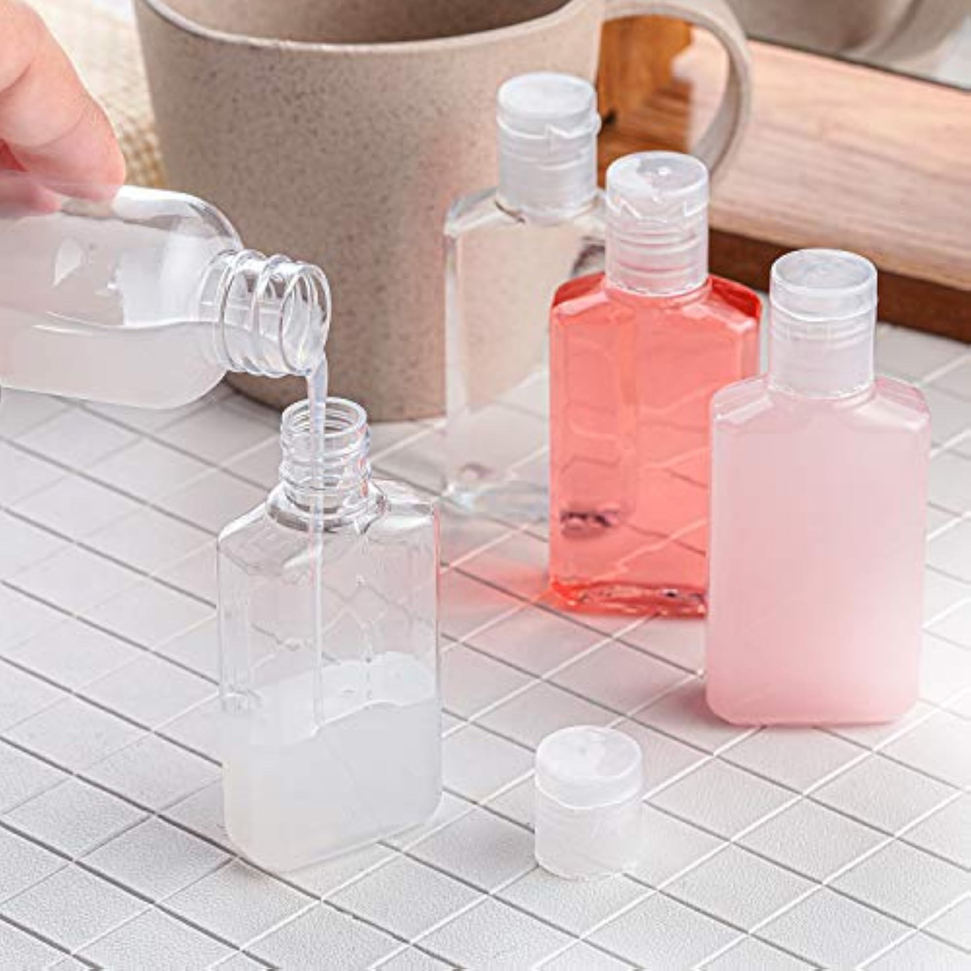 50 Pieces Clear Empty Travel Bottles 30 ml