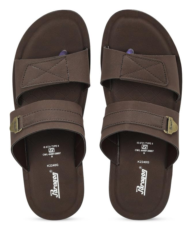 Image of PARAGON A1PUK2240G Men's Slip On Sandals | Trendy Casual Slip-on Sandals with Cushioned Footbed and Durable Construction | Perfect for Everyday Casual Wear