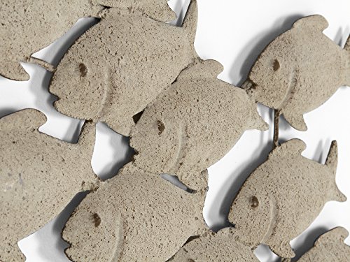 The Cape Cod Large School Of Fish, Hand Crafted Wall Art, Antiqued And Distressed Gray Paint Over Metal, 3 Ft 2” Long (38 1/4"- 97 Cm), By Whole House Worlds #TOP1