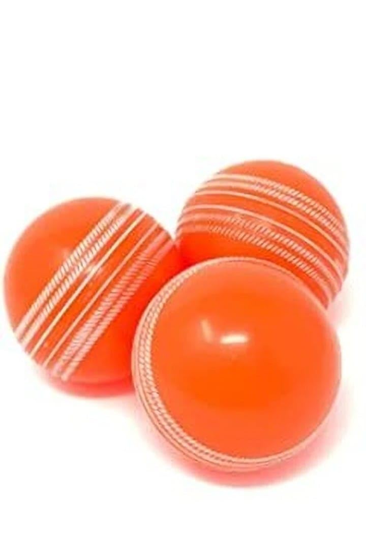 Wind Ball Cricket Ball, Orange, Soft PVC Material, Lightweight, Pack of 3, for Kids, Beginners and Training-image-33
