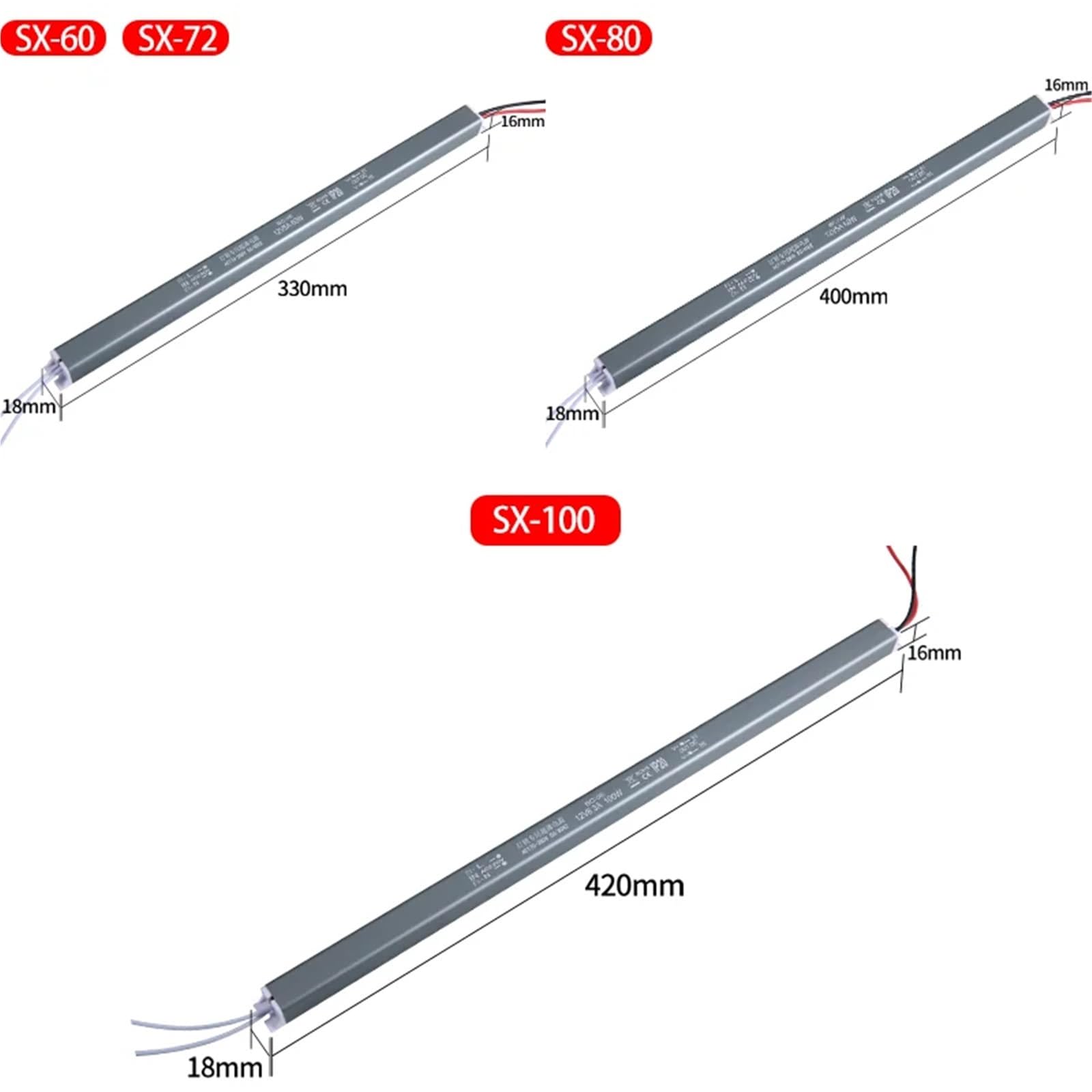 1pc Driver LED 18W 24W 36W 48W 60W 72W 80W 110W 170-260V AC/DC 12V 24V Alimentatore a commutazione ultrasottile Adattatore di illuminazione Striscia luminosa(12V,48W)
